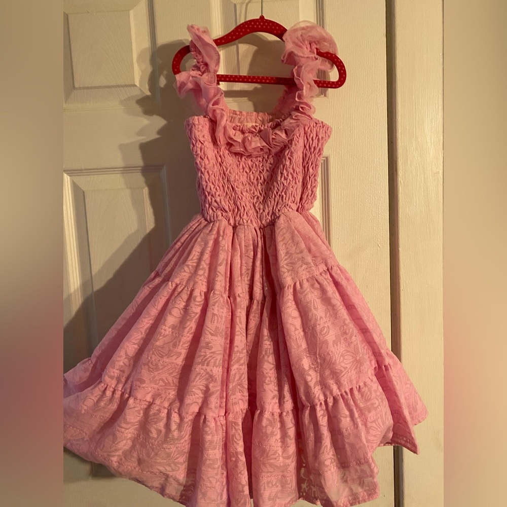 Girls 6X pink tutu culture dress. Used.